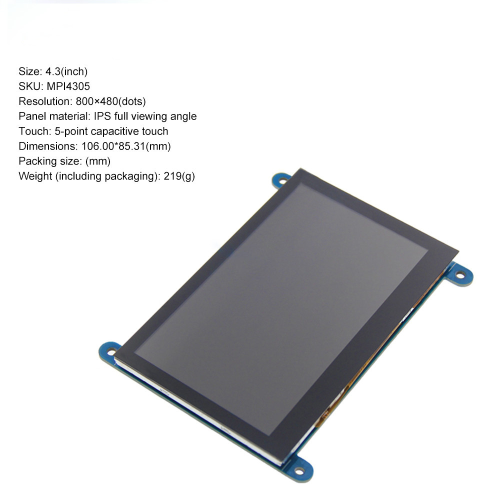 Модуль 800x480 HDMI умный LCD экран касания 4,3 дюймов емкостный