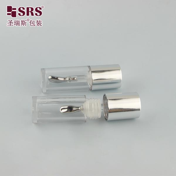 G1185 Skincare Empty Clear Plastic Round Makeup Cute Lipgloss Tube Cosmetic Packaging