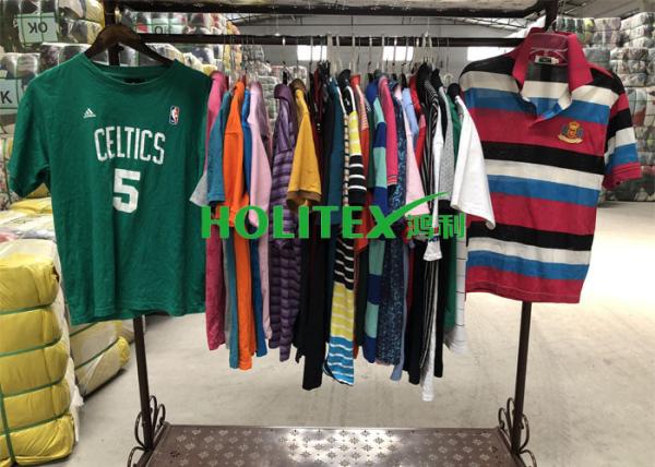 Korean Style Used Mens T Shirts Short Sleeves Cotton / Polyester Material For Summer