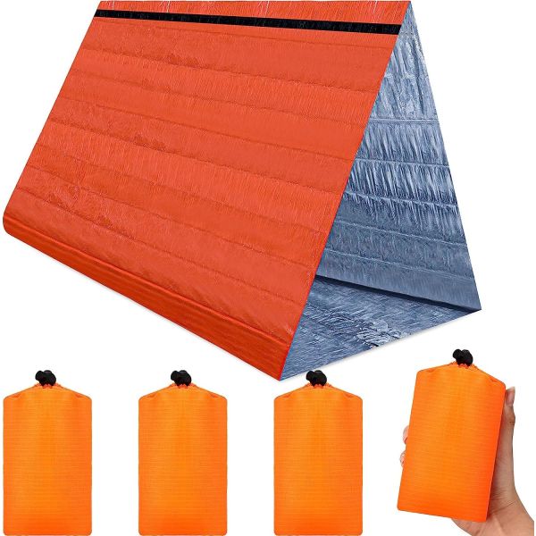 Emergency Sleeping Bag 2 Pack Lightweight Survival Sleeping Bags Thermal Sack Portable Emergency Blanket Campin