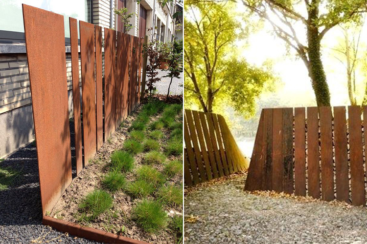 панели загородки Corten сада 2m дизайн высокой стальной внешний для жилого