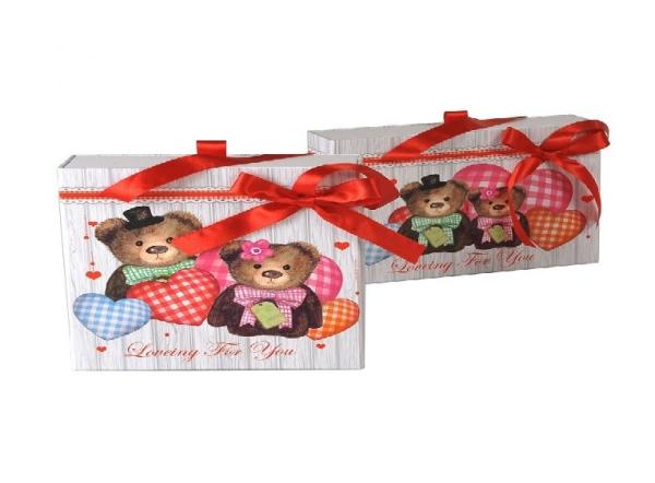 Printing Gift Box Container  / Pull Out Wedding Gift Box With Ribbon