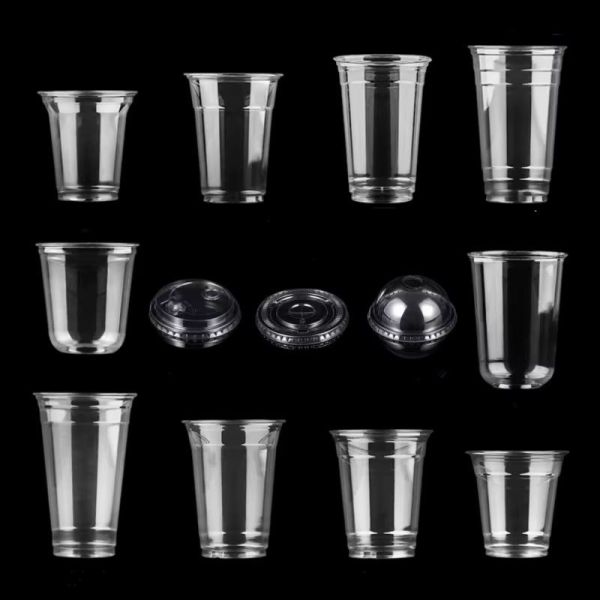 24oz φ90mm Compostable Clear Cups PLA Coffee Cups Environmental Protection