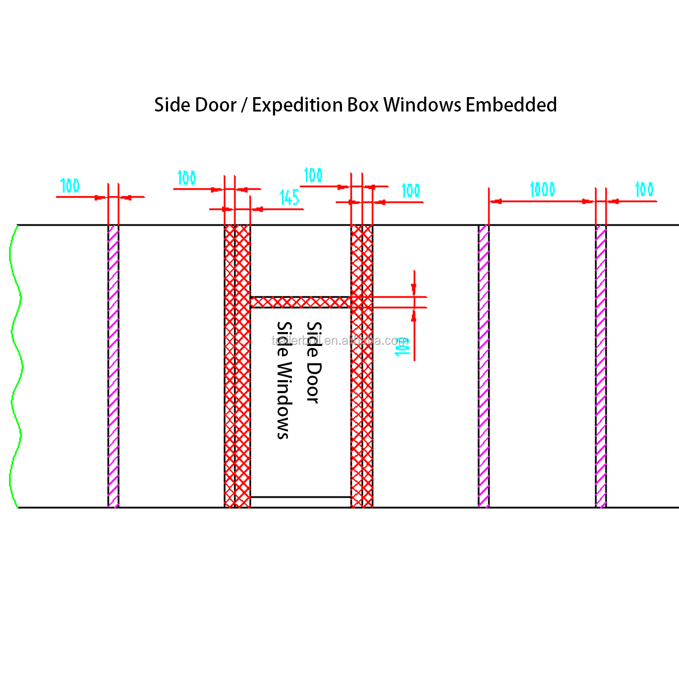 16ft ALL PLASTIC FRP Box Mobile Frozen Food Retail Truck Body Engine Capacity 4L