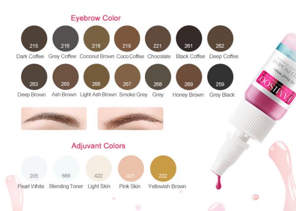 Long Lasting Permanent Makeup Pigments , Lips / Eyeliner / Eyebrow Tattoo Ink 