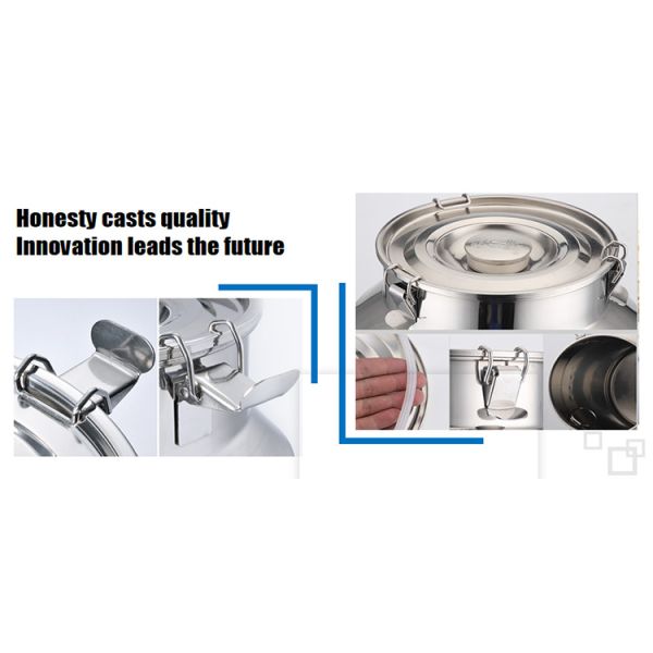 Storage canister 14 Litres Fermenters thickened Stainless Steel milk can
