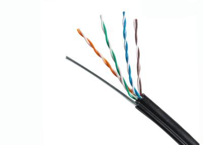 Cat5e Aerial Cable With Messenger , Cat5e Outdoor Waterproof Ethernet Cable 1000 Ft