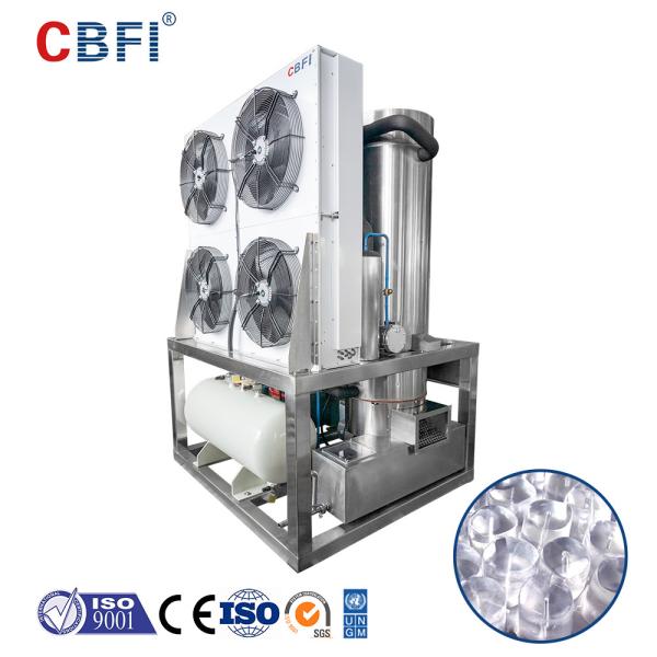 Máquina de fazer gelo de tubo transparente e comestível