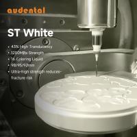 Bloc de zircone dentaire blanc ST/DST haute résistance 1200 MPa, translucidité 43%