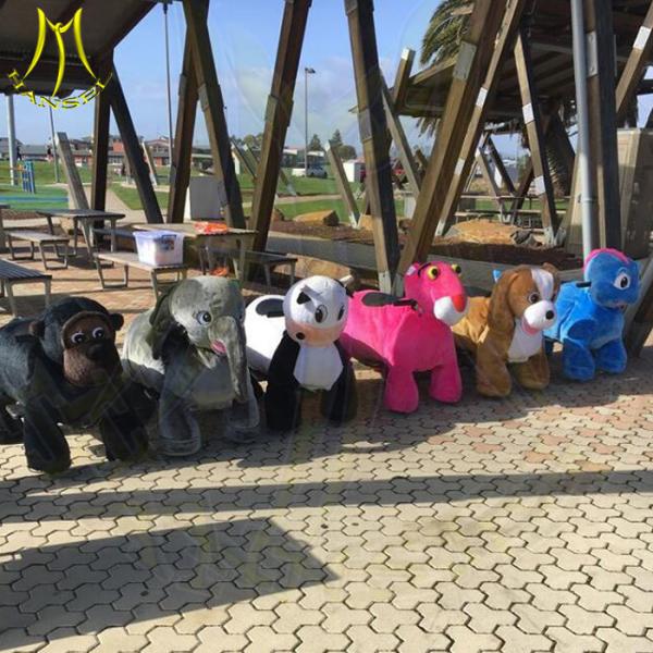Hansel animal toy rides plush walking animals electric scooter with led light wholesale