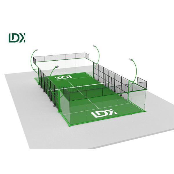 2025 New High-Quality Panoramic Glass Panel Tennis Court, Manufacturer Custom Sales