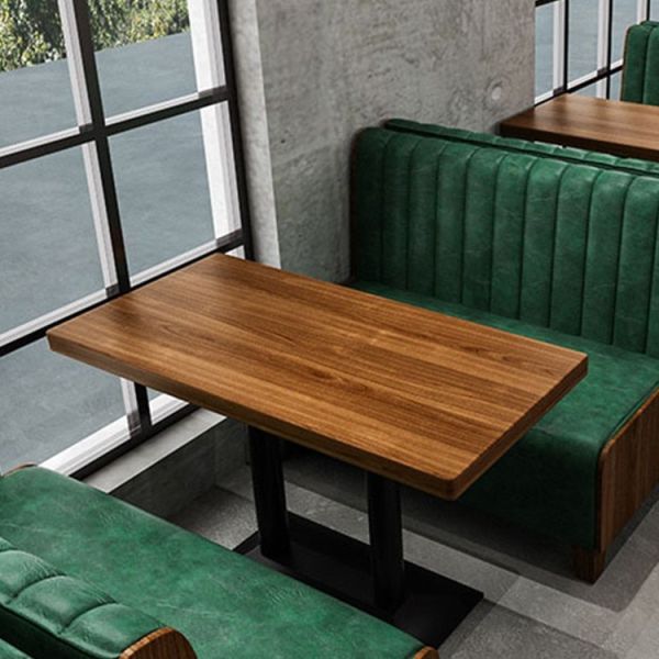 Modern Industrial Style Coffee Pizza Shop Pub bar Restaurant Wood Booth Sofa and Table Chairs Combination Furniture
