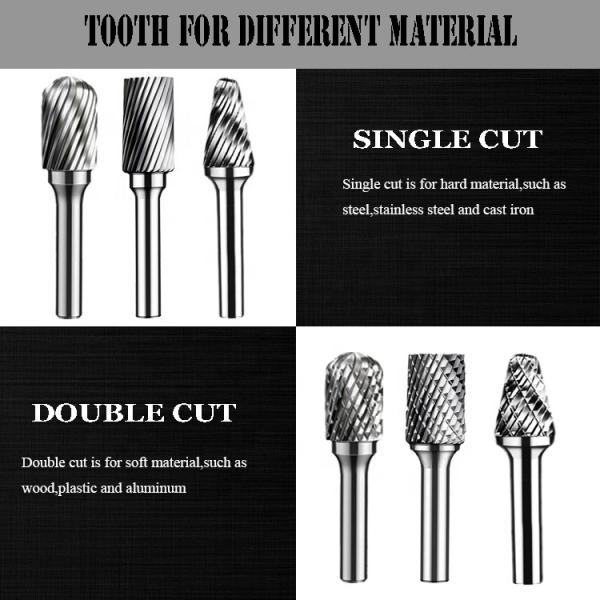 3mm 6mm Shank Tungsten Carbide Rotary Burr for Metal Wood