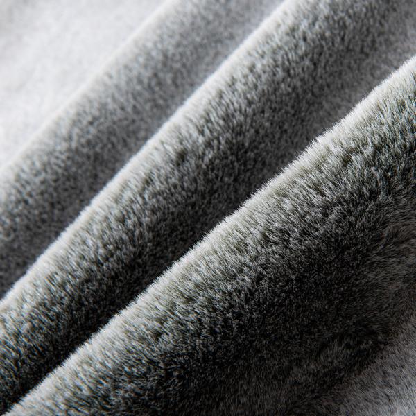 White Tip Color Printing Mink Rabbit Fur Fabric for Garments 133×100 Density and Soft