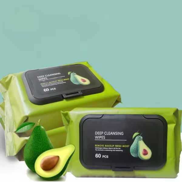 Avocado Make Up Remover Wipes Organic Facial Cleansing Eye Makeup Wipes
