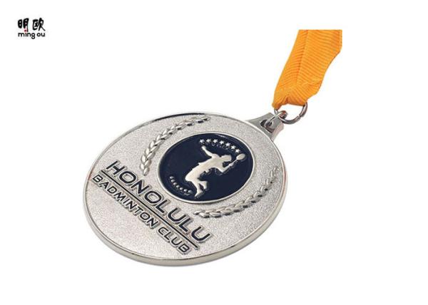 Tennis And Basketball Sports Day Medals For Kids Silver Color With Round Shaped