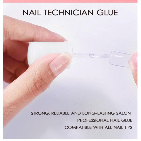 MSDS Certified SAGALAGA 8ML Nail Glue for Press on Nails Nail Art Beauty Custom Logo Strong Adhesive Soft Gel Tips