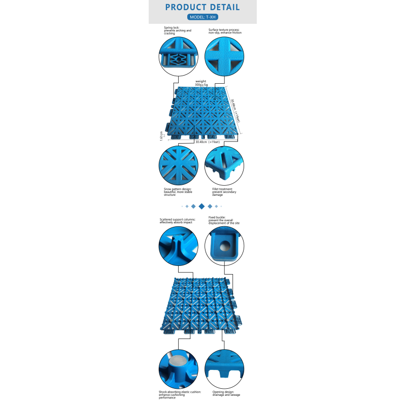 PP Interlocking Sports Tiles for Basketball Court and Multi-Use