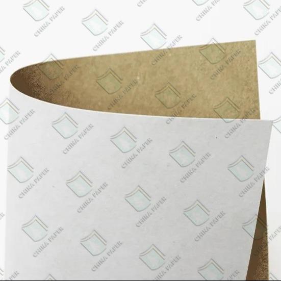 Dureza 250 gm revestido de revestimento Kraft branco para embalagens alimentares