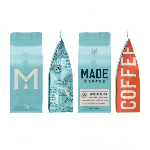Matte Finish Coffee Packaging Pouch 250g 500g 8oz 1kg 2lb Coffee Bags