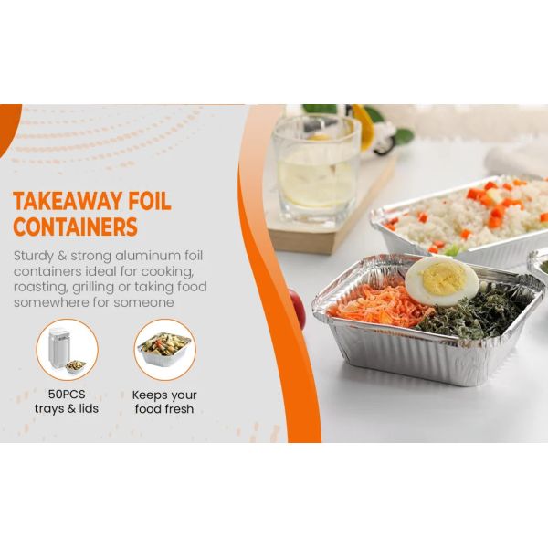 20 футовые продолговатые контейнеры из алюминиевой пищевой фольги