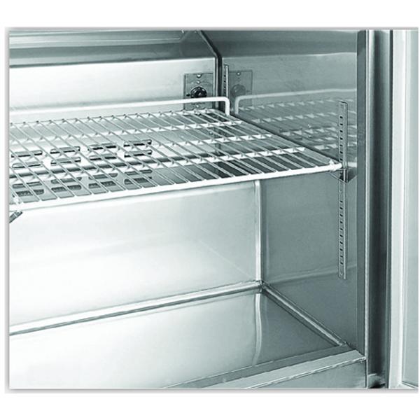 Commercial Stainless Steel Double Temperature Upright 4 Door Kitchen Refrigerator and Freezer for Fruits and Vegetables