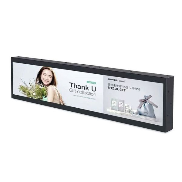 16.4 Commercial Ultra Wide Stretched Bar LCD For Shelf Advertising Display