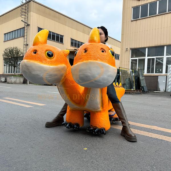 Shopping Mall Electric Dinosaur Scooter Ride for Kids High Density Sponge Coin Operated Control Mode
