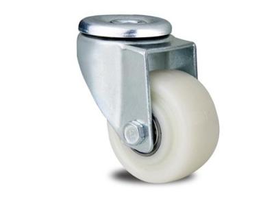medium duty 3  bolt hole white PP caster, 4 bolt hole PP caster brake,3 inch PP castor,