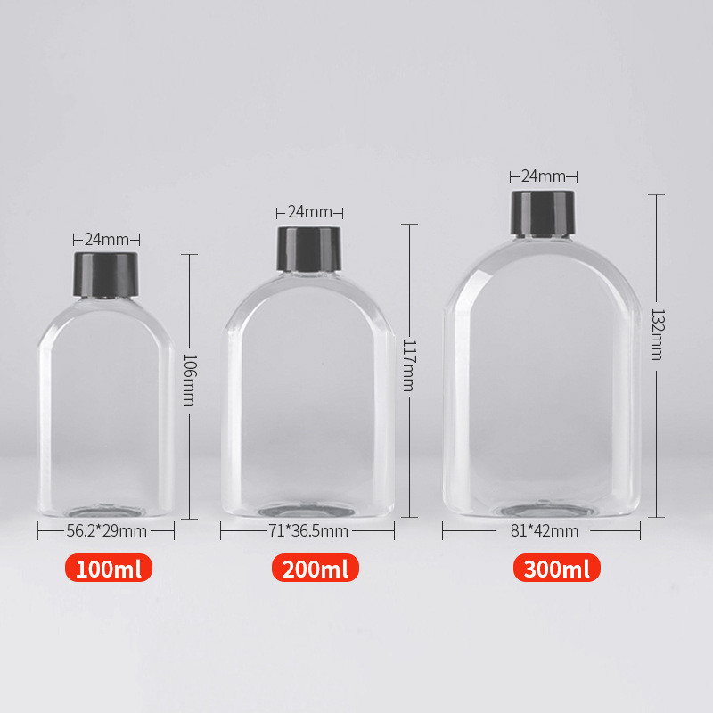 напиток пластикового сока 350ml устранимый разливает безвкусную непахучую плоскую форму по бутылкам