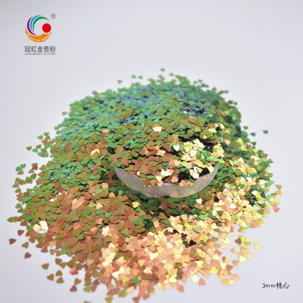 Gold Green Red Loose Chameleon Glitter Flake Nail Art Maple Leaf OEM