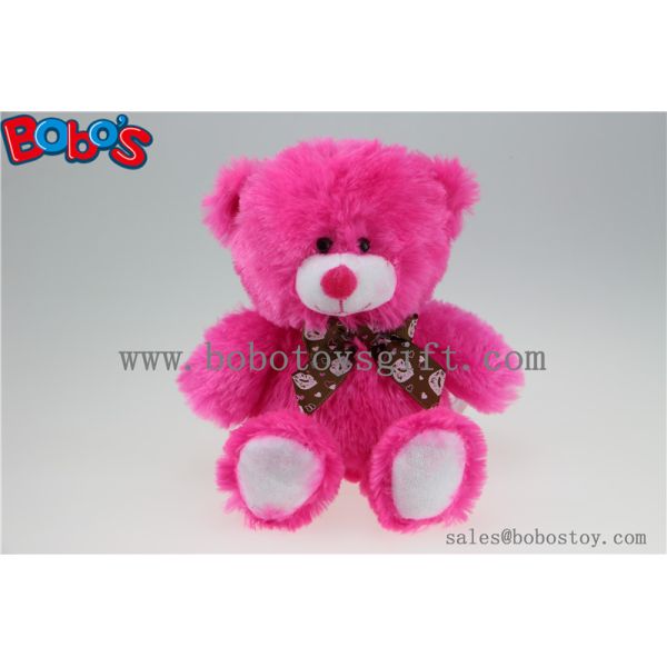 20cm Hot Pink Lips Plush Bear Toy as Valentine Promotional Gift