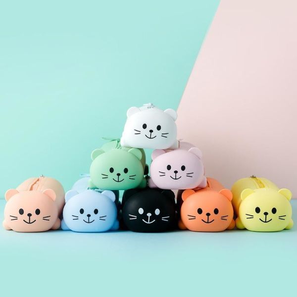 Красивое животное Силиконовый карандаш корпус Организатор Складный пакет водонепроницаемый косметический рюкзак