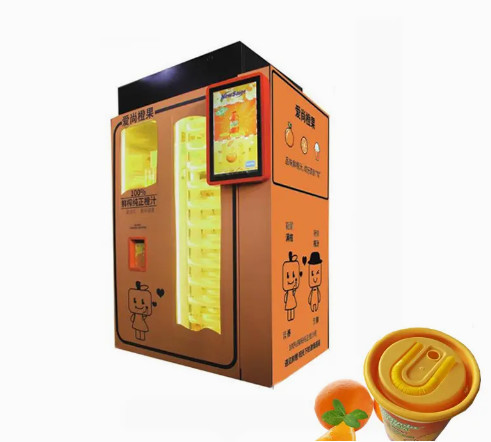 Custom Fully Automatic Juice Vending Machine Coin Payment