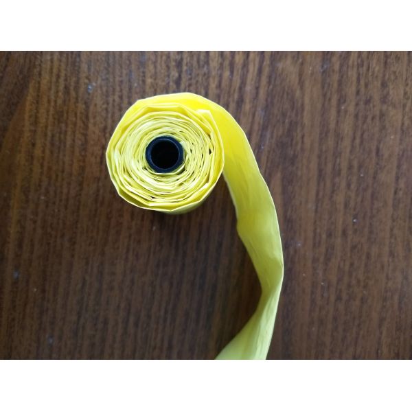 15mic Yellow Biodegradable Pet Waste Bags Two Color Printing