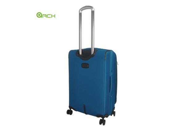 1680D Imitation Nylon Suitcase Soft Sided Luggage with One Front Pocket and Skate Wheels