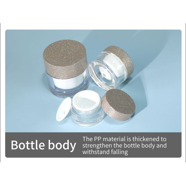 50g 15g 8g Crème en plastique acrylique clair avec couvercle pour emballage cosmétique