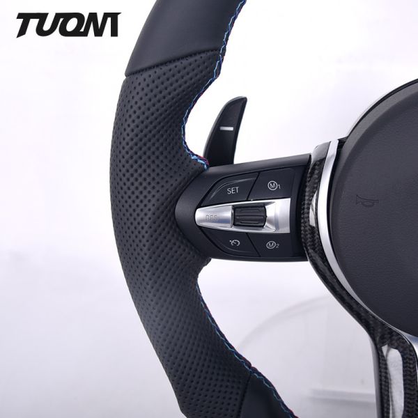 M2 M3 M4 Bmw Smooth Perforated Leather Steering Wheel Flat Bottom