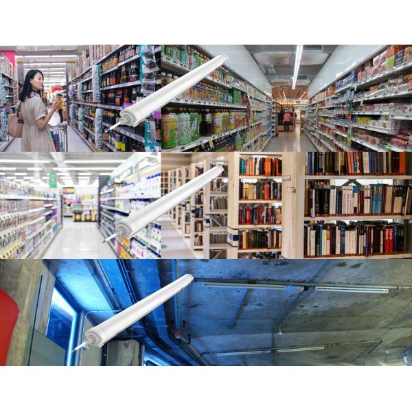 High Lumen LED Tri Proof Light 2FT 4FT 5FT AC100-277V For Shopping Mall