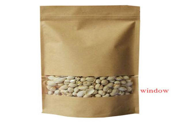 Stand Up Laminated Aluminum Foil Packaging Bags Moisture Proof With Zip lock Window