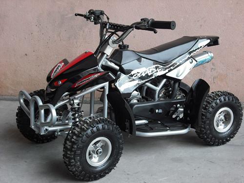 49cc ATV,2-stroke,air-cooled,single cylinder,gas:oil=25:1. Pull start,good quality!