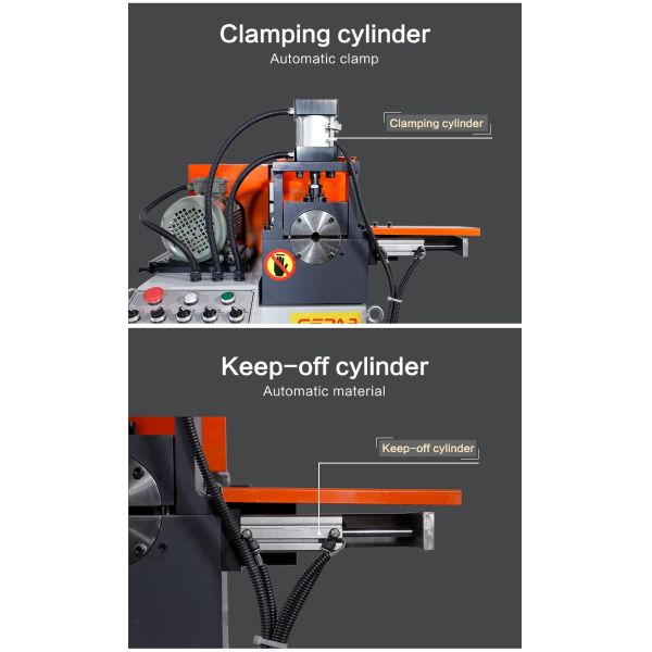 Cedar XS-80AC Pneumatic Single Head Chamfering Machine English Wheels for Efficient Metal Tubes and Bars Processing