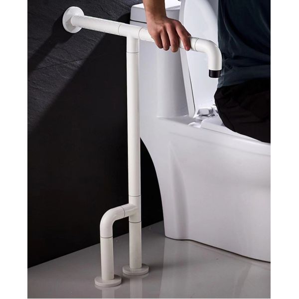 T Shaped Bathroom Toilet Grab Bars With Non Slip Particles Luminous Circles