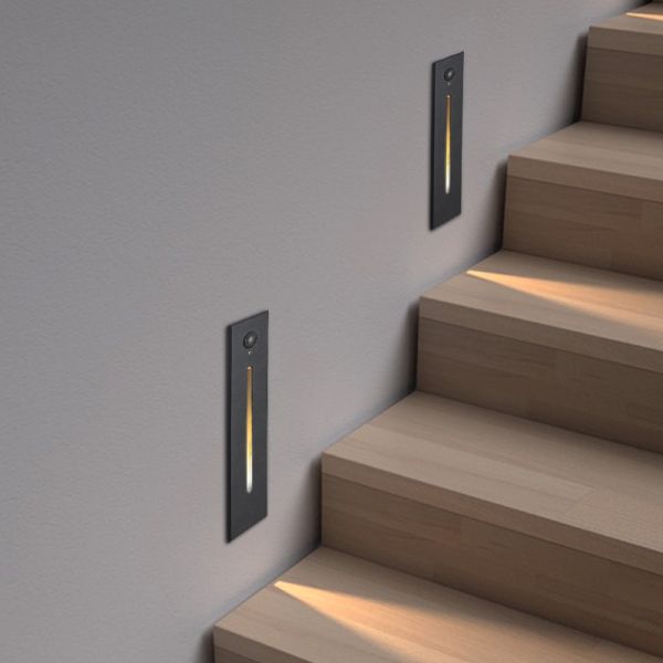 Slim Rectangle Wall Mounted LED Lamps IP65 5000k For Staircase