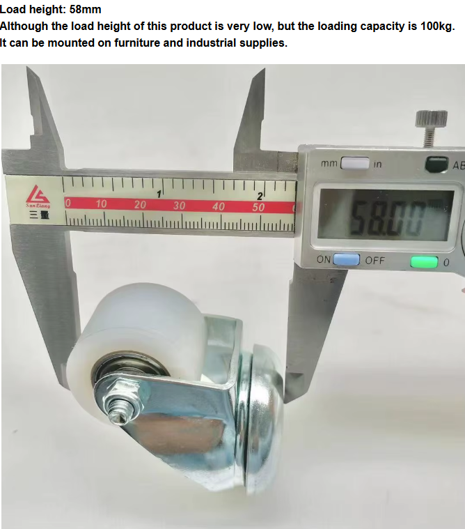 European Industrial Cast Nylon Caster Wheels with Bolt Hole Galvanized Steel Bracket