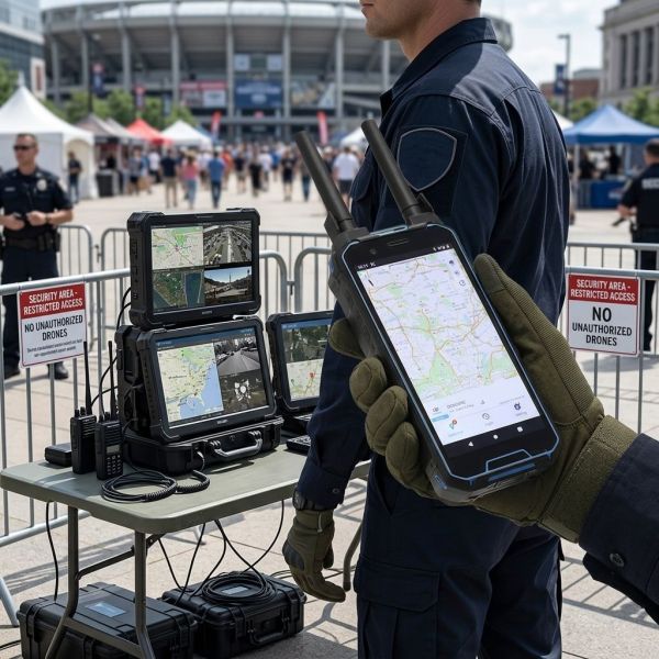 Handheld drone detection for anti drone system 100-6GHZ anti drone security wearable using detect drones uav fpv drone detector