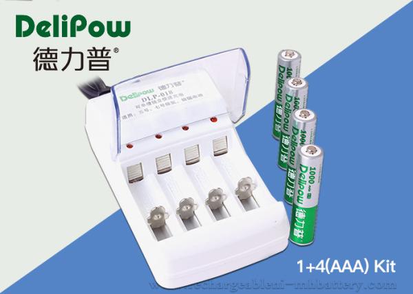 1000mAh Nimh 4 AAA Rechargeable Battery Kit For Electric Toys