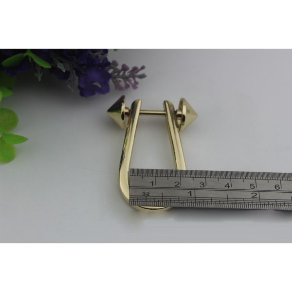 OEM novelty design fashion classical wild zinc alloy can removeble metal d shape bag accessories