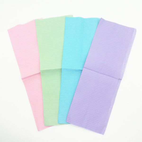 Waterproof Disposable colorful dental bibs for Dentist and Medical use