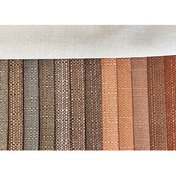 SGS Yarn Dyed Linen Weave Fabric , Burlap Heavyweight Upholstery Fabric